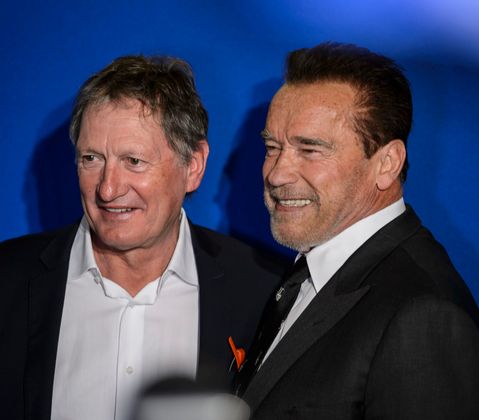 Franz Klammer und Arnold Schwarzenegger
