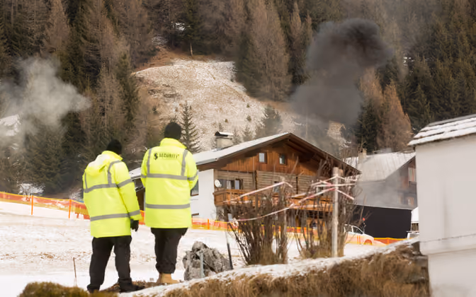 Gut abgesichert: Der erste Drehort in Obertilliach.