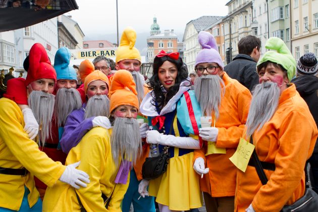 Faschingstreiben in Innsbruck.