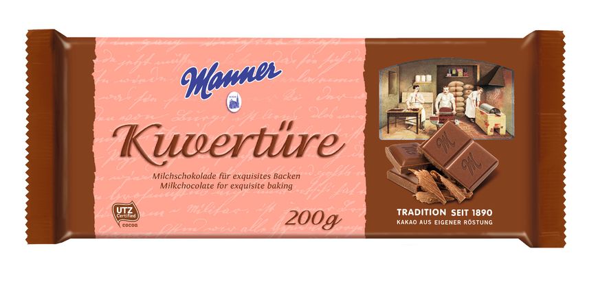 Manner Kuvertüre, verschiedene Sorten: 2 Stück mit Gutschein nur € 2,49/Stk.