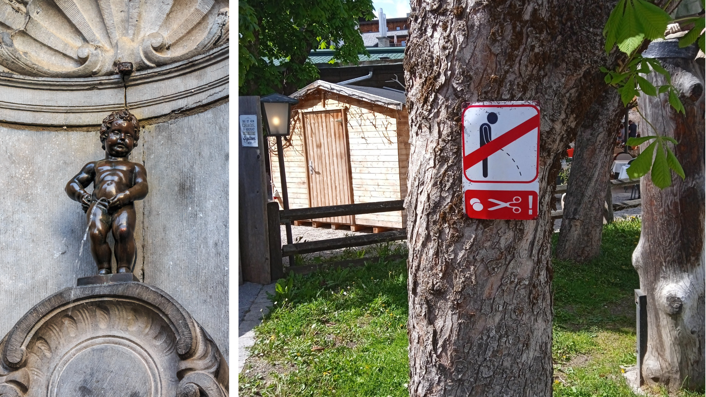 Kastration angedroht: Warnschild in Seefeld sagt Wildpinkler
