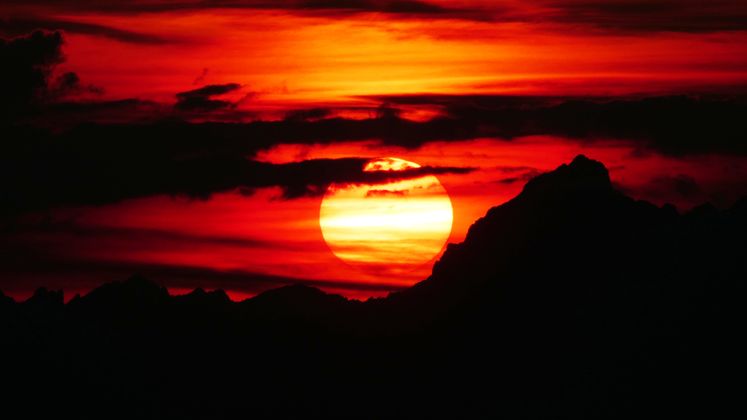 Sonnenuntergang am Patscherkofel.
