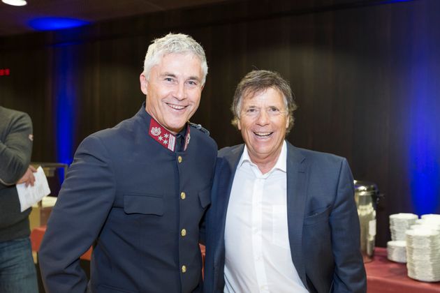 Auf der Messe dabei: Erwin Vögele und Peter Schröcksnadel (r.).