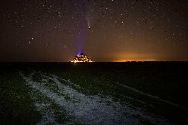 Le Mont-Saint-Michel in Westfrankreich.