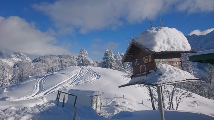 Idyllisch: Am Weinbergerhaus war es richtig winterlich.