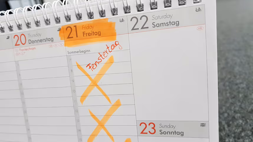 Für die Urlaubsplaner: So fallen die Feier- und Fenstertage 2019
