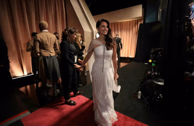 Penelope Cruz backstage.