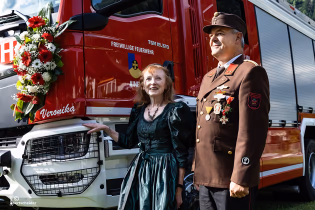 2025 07 19, Segnung Tanklöschfahrzeug  Feuerwehr Ainet, FF