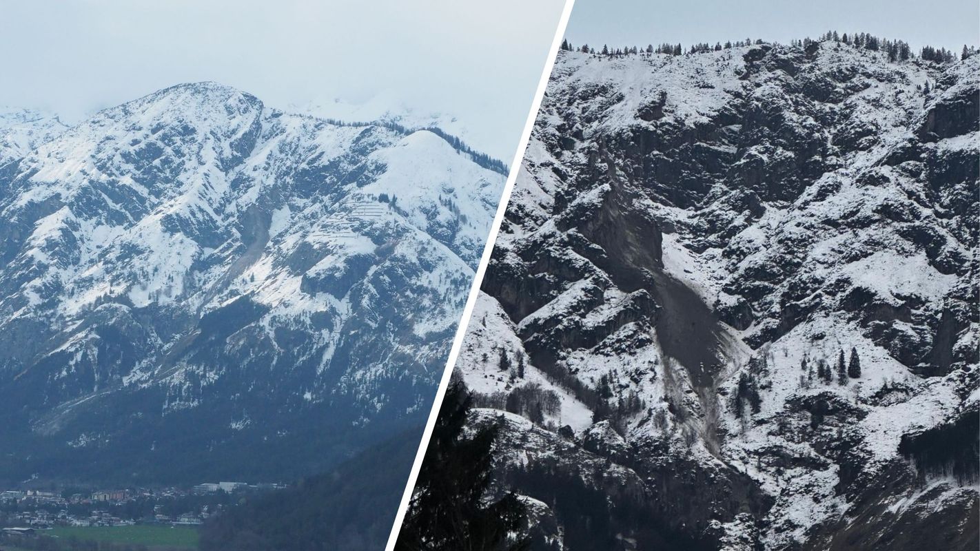 Massiver Felssturz über Absam sorgte für Aufsehen: „Siedlungsgebiet nicht gefährdet“
