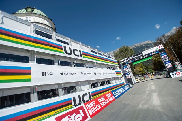 Das Zielgelände der Rad-WM bei der Innsbrucker Hofburg.