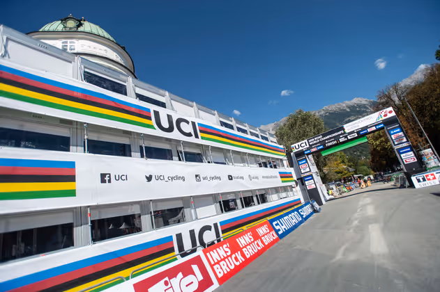Das Zielgelände der Rad-WM bei der Innsbrucker Hofburg.