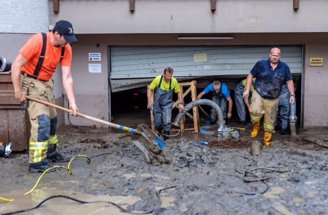 Das große Aufräumen nach dem Unwetter.
