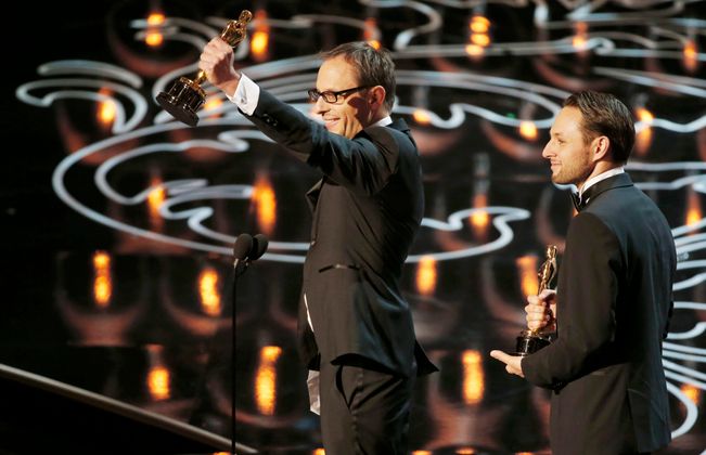 Ein Oscar für Laurent Witz (l.) und Alexandre Espigares und ihren animierten Kurzfilm Mr. Hublot.