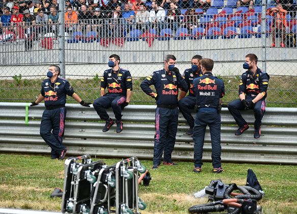 Die RB-Crew machte derweil einen entspannten Eindruck.