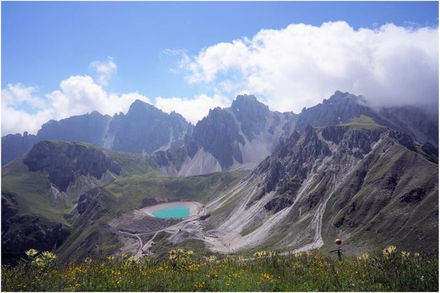 Der neue Speichersee in der Axamer Lizum.