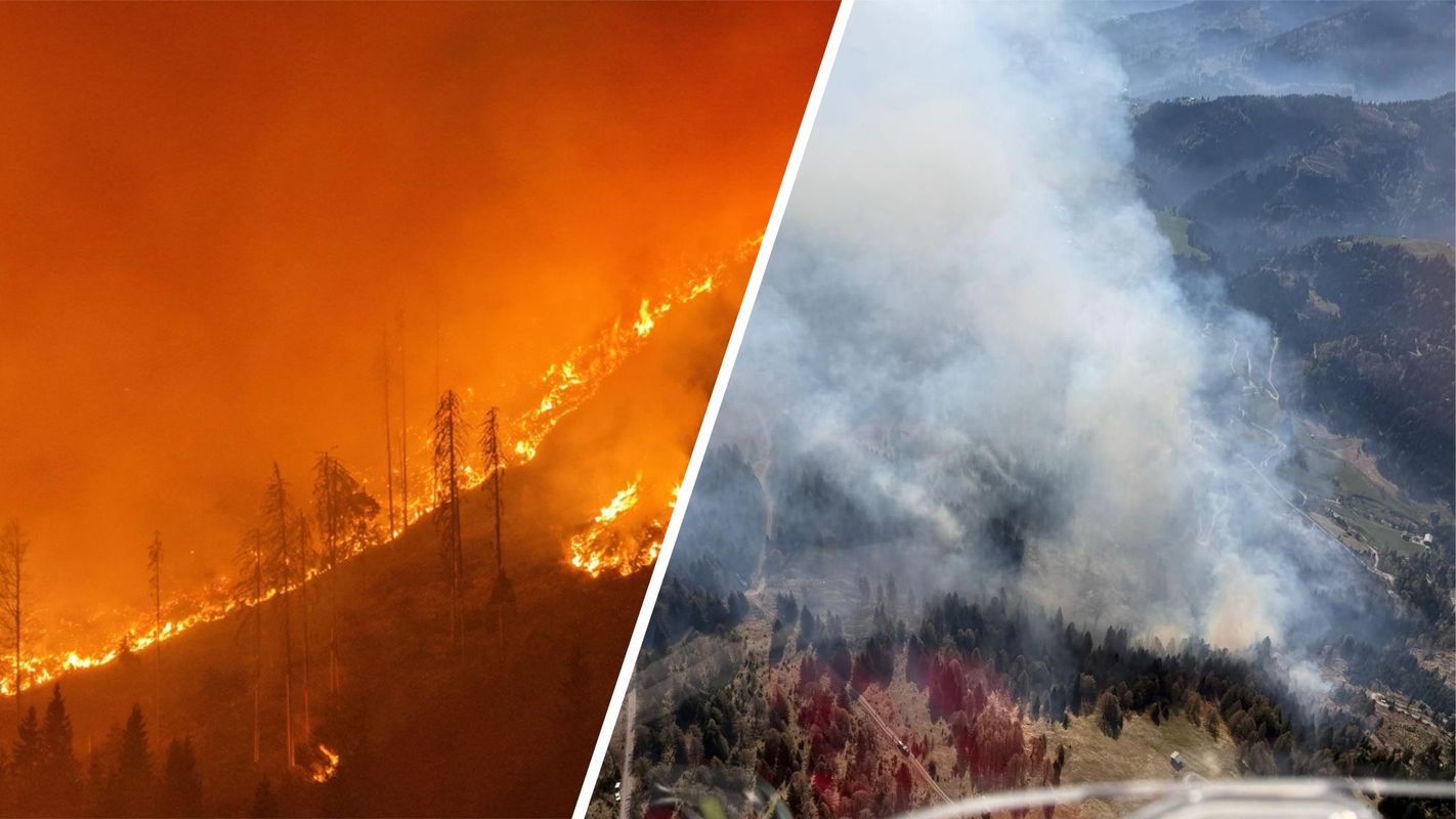 Bereits 70 Hektar in Flammen: Waldbrand im Lesachtal breitet sich immer weiter aus