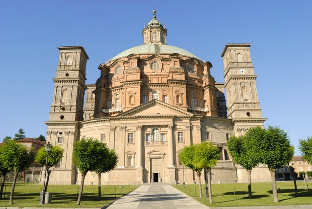 Vicoforte Sanctuary, the largest elliptical dome in the world, contains the largest baroque fresco in the world, located in Vicoforte, in the province of Cuneo, Piedmont, Italy