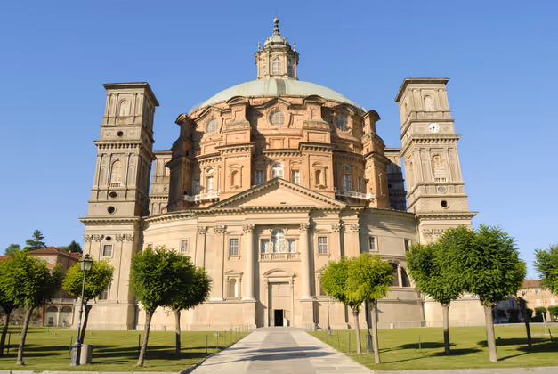 Vicoforte Sanctuary, the largest elliptical dome in the world, contains the largest baroque fresco in the world, located in Vicoforte, in the province of Cuneo, Piedmont, Italy