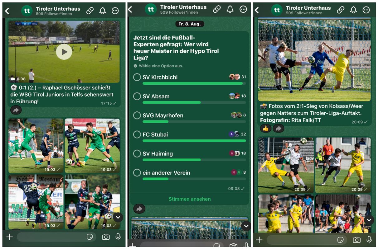 Mit der TT im Unterhaus immer am Ball: Das bietet unser neuer WhatsApp-Kanal