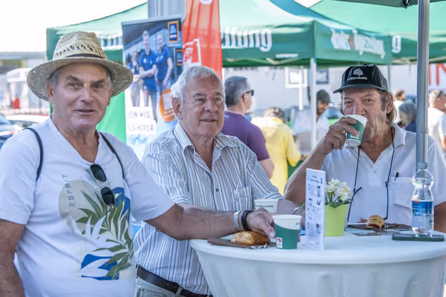 Treue Abonnenten: Klaus (Ibk.), Erich aus Rum (seit 60 Jahren TT-Abonnent) und Karl aus Rum