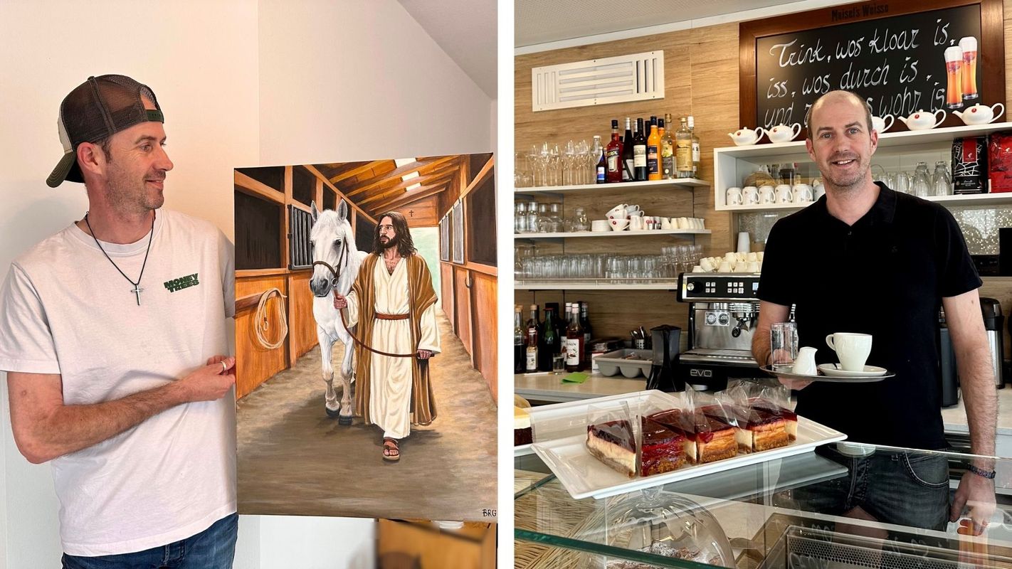Zu Gott gefunden: Lebenskrise machte den Cafétier des „Bittersüß“ zum Maler