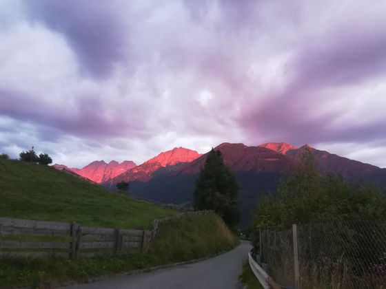 Morgenrot von Schönberg aus Richtung Schlickermandln.