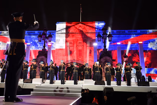 Die Nationalhymne "God Save The Queen" wurde natürlich auch gesungen.