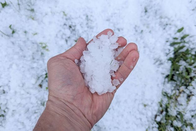 In Baden-Württemberg ging Hagel nieder.