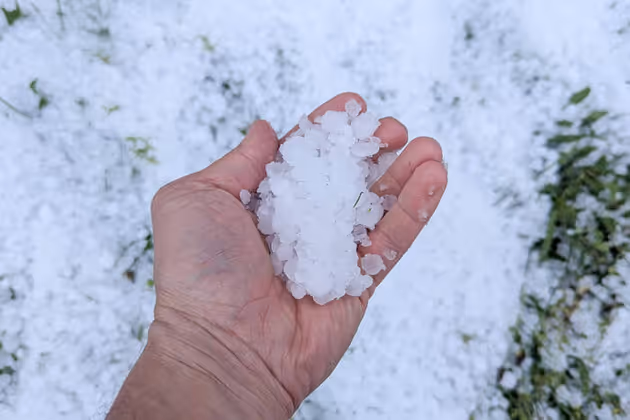 In Baden-Württemberg ging Hagel nieder.