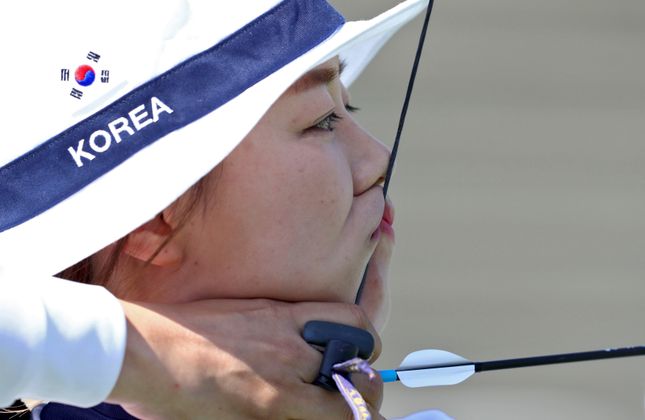 Volle Konzentration: Chang Hye-Jin, Bogenschießen, Südkorea