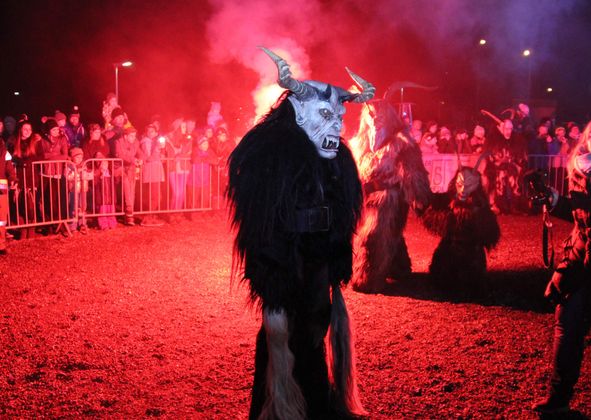 Krampuslauf in Tumpen im Ötztal.