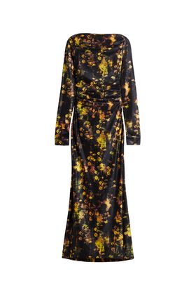 Für 99 Euro erhält man dieses Kleid aus der H&M Studio Holiday Kollektion 2025. Es zelebriert die provokante Theatralik der New Romantics und vereint Extravaganz mit einer selbstbewussten Ausstrahlung. 