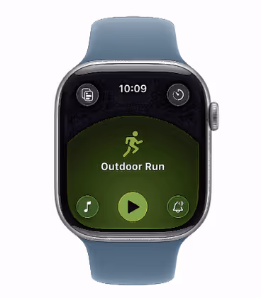 Apple Watch Series 11 – Als Allround-Smartwatch erfasst sie grundlegende Laufdaten wie Distanz, Tempo und Herzfrequenz und ergänzt diese durch Gesundheitswerte wie Schlaf, Stress und Aktivitätsniveau.
