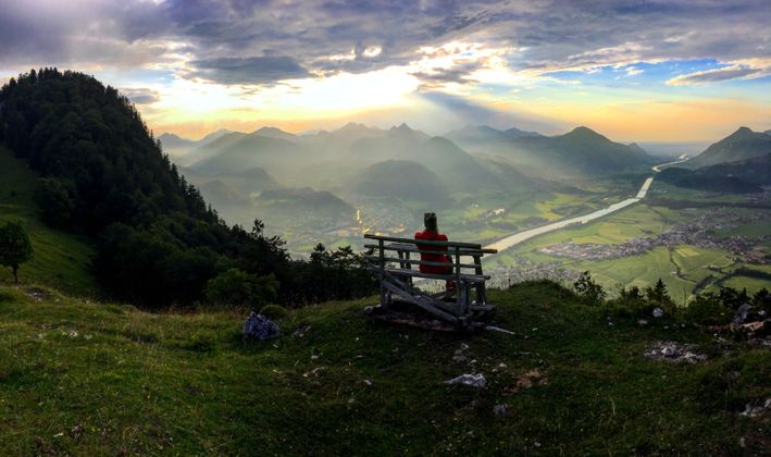 Sonnenuntergang im Kaisertal.