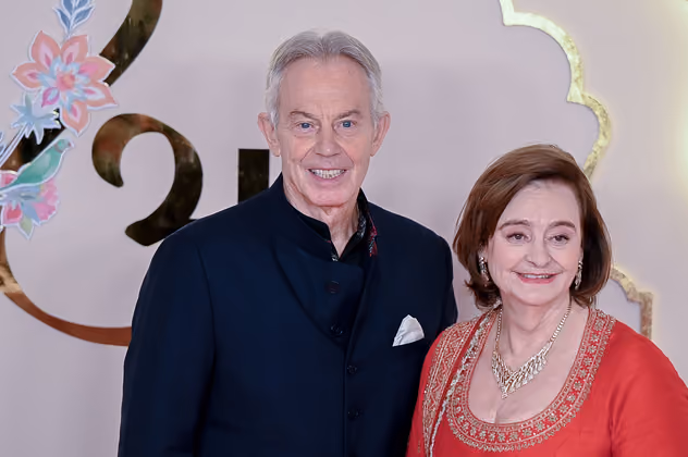 Der britische Ex-Premier Tony Blair mit seiner Frau Cherie.