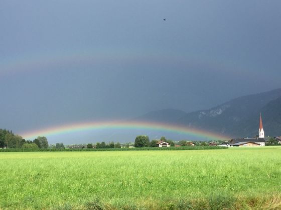 Regenbogen nach einem Gewitter in Kramsach.