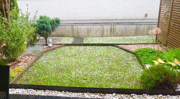 Auch in Telfs hagelte es.