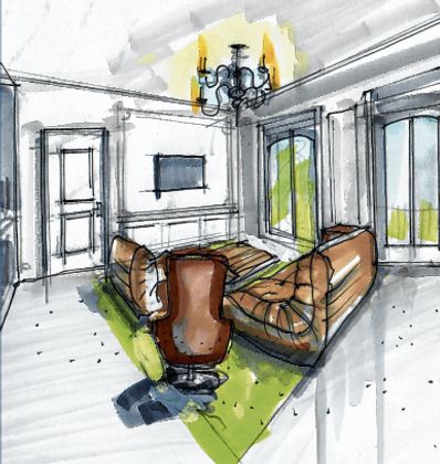 Der Kunde wird in den Planungsprozess eingebunden und gewinnt dank professioneller Skizzen eine realistische Vorstellung. 