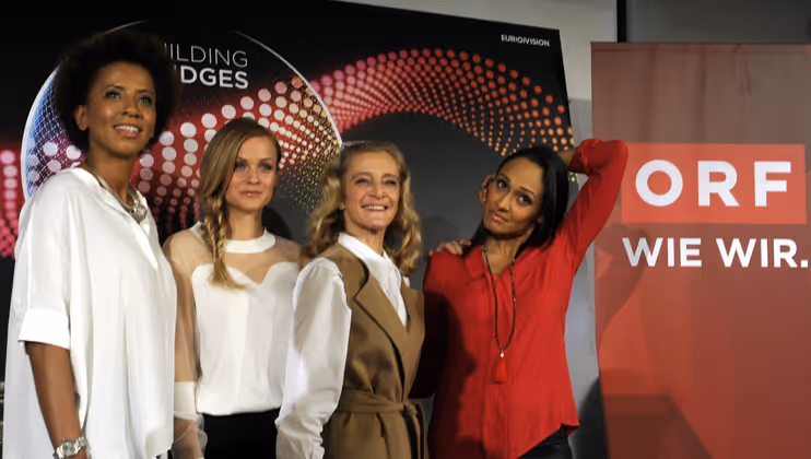 Arabella Kiesbauer, Mirjam Weichselbraun, ORF-Fernsehdirektorin Kathrin Zechner und  Alice Tumler.