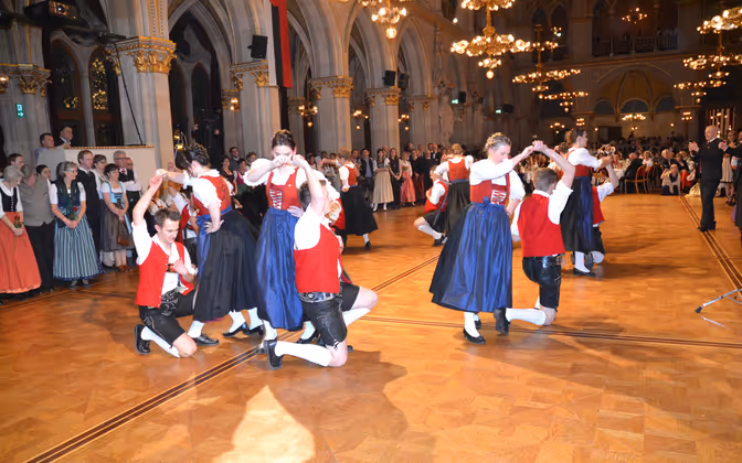 D' Sonnwendler sorgten für Begeisterung im Festsaal des Rathauses, ...