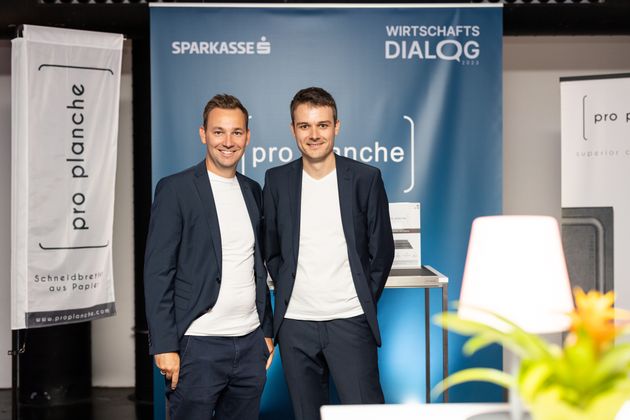 Armin Hofmann und Roland Tiefnig präsentierten ihr innovatives Start-upPro Planche.