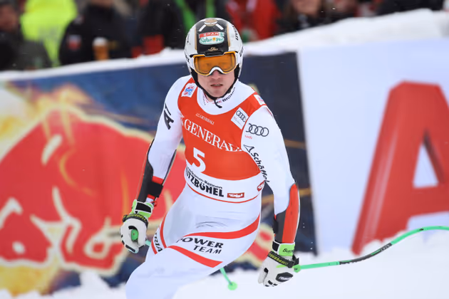 Bitter! Hannes Reichelt verpasste um 0,01 Sekunden das Podest.