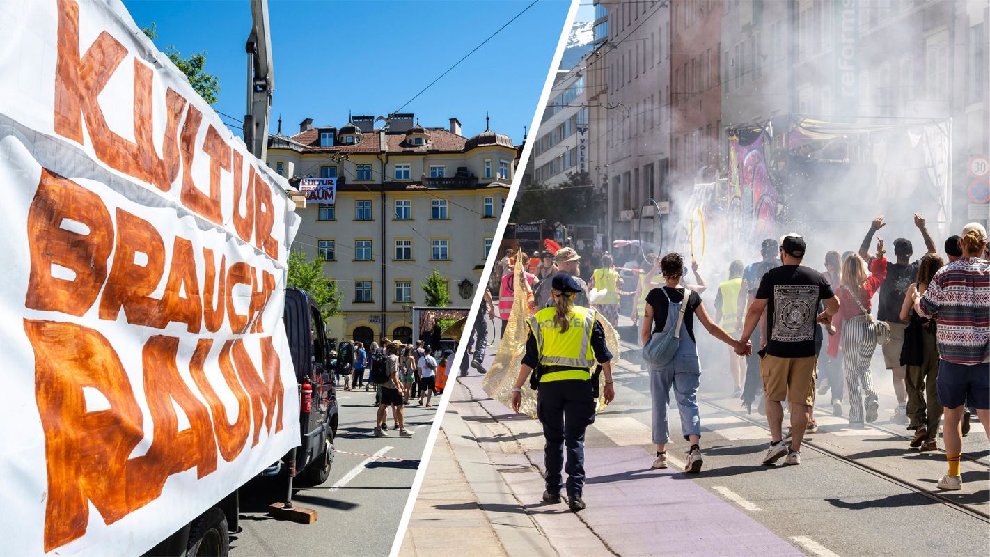 „Mia bleibn ned stad“: Tausende strömten zu Kultur-Demo in Innsbruck
