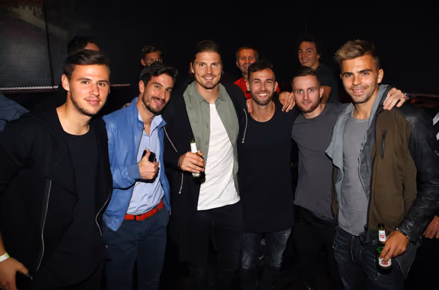 Gingen es etwas ruhiger an: Heinz Lindner, Gyoergy Garics, Florian Klein, Sebastian Proedl, Michael Madl, Julian Baumgartlinger, Jakob Jantscher und Lukas Hinterseer (v.l.).