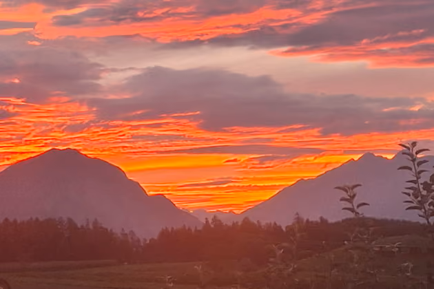 Sonnenuntergang über Rinn. 