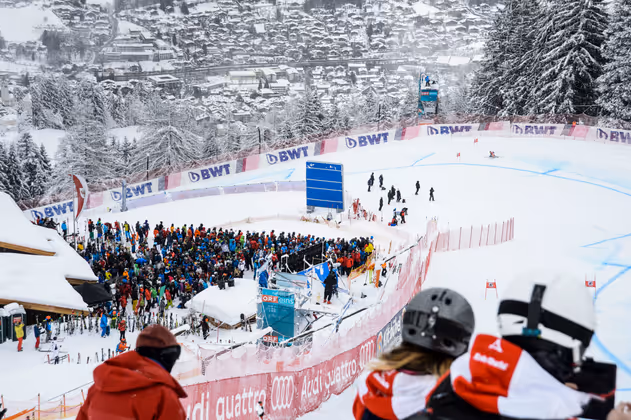 Die Ski-Fans hatten es sich auf der Seidlalm gemütlich gemacht.