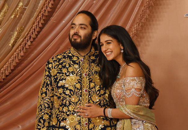 Das Hochzeitspaar: Anant Ambani und Radhika Merchant.