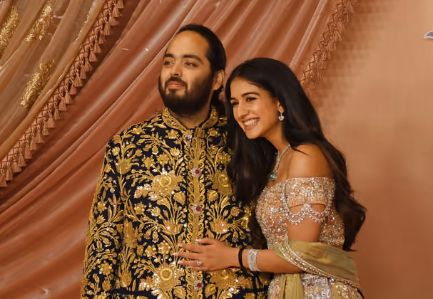 Das Hochzeitspaar: Anant Ambani und Radhika Merchant.