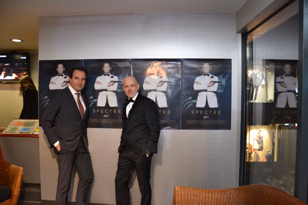 Dietmar Wunder (r.), Daniel Craigs Synchronstimme in "Spectre", mit Osttirol-Werber Franz Theurl.