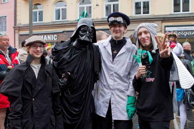 Faschingstreiben in Innsbruck.